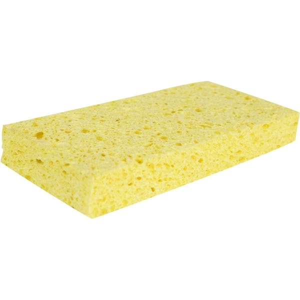 Genuine Joe Cellulose Sponges - 6in x 3.7in - 1.6in Thickness - Yellow, 24PK GJO18318 - main